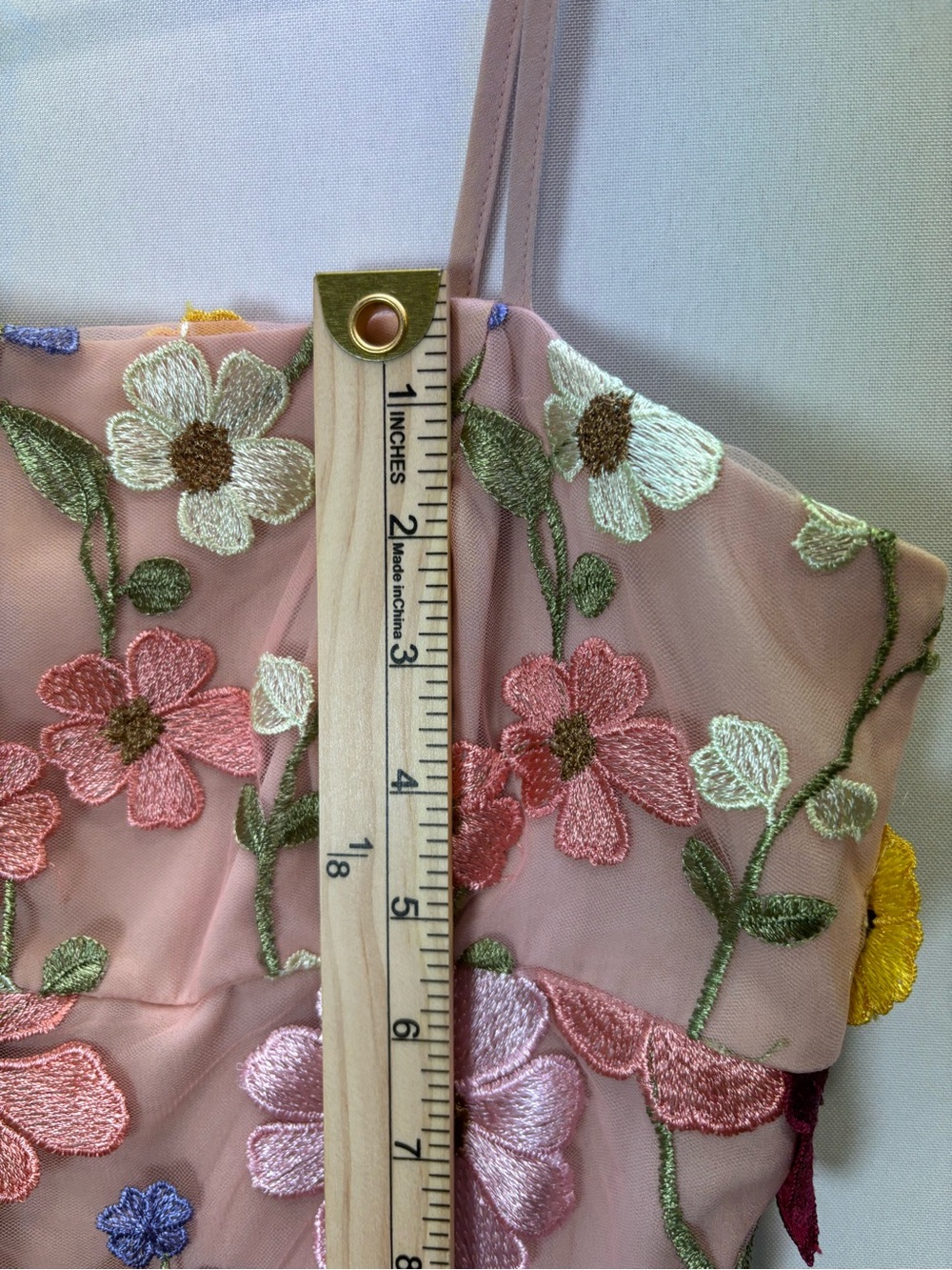 Storia Pink Floral Appliqué Mini Dress - Picture 11 of 15